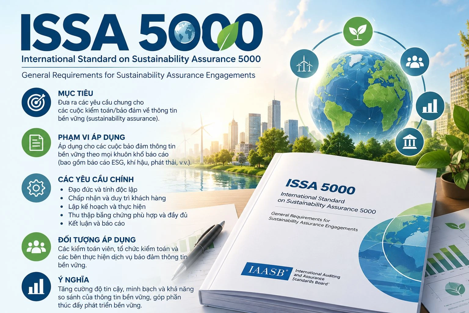 Bảo đảm kết hợp thông tin bền vững theo ISSA 5000: từ thiết kế hợp đồng đến minh bạch kết luận